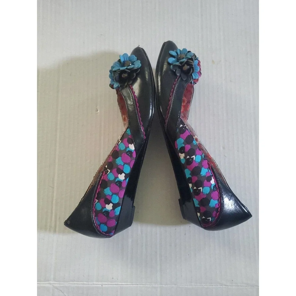 Poetic License London Women's Fabric Upper Low Wedge Heel Flower Accent Size 6